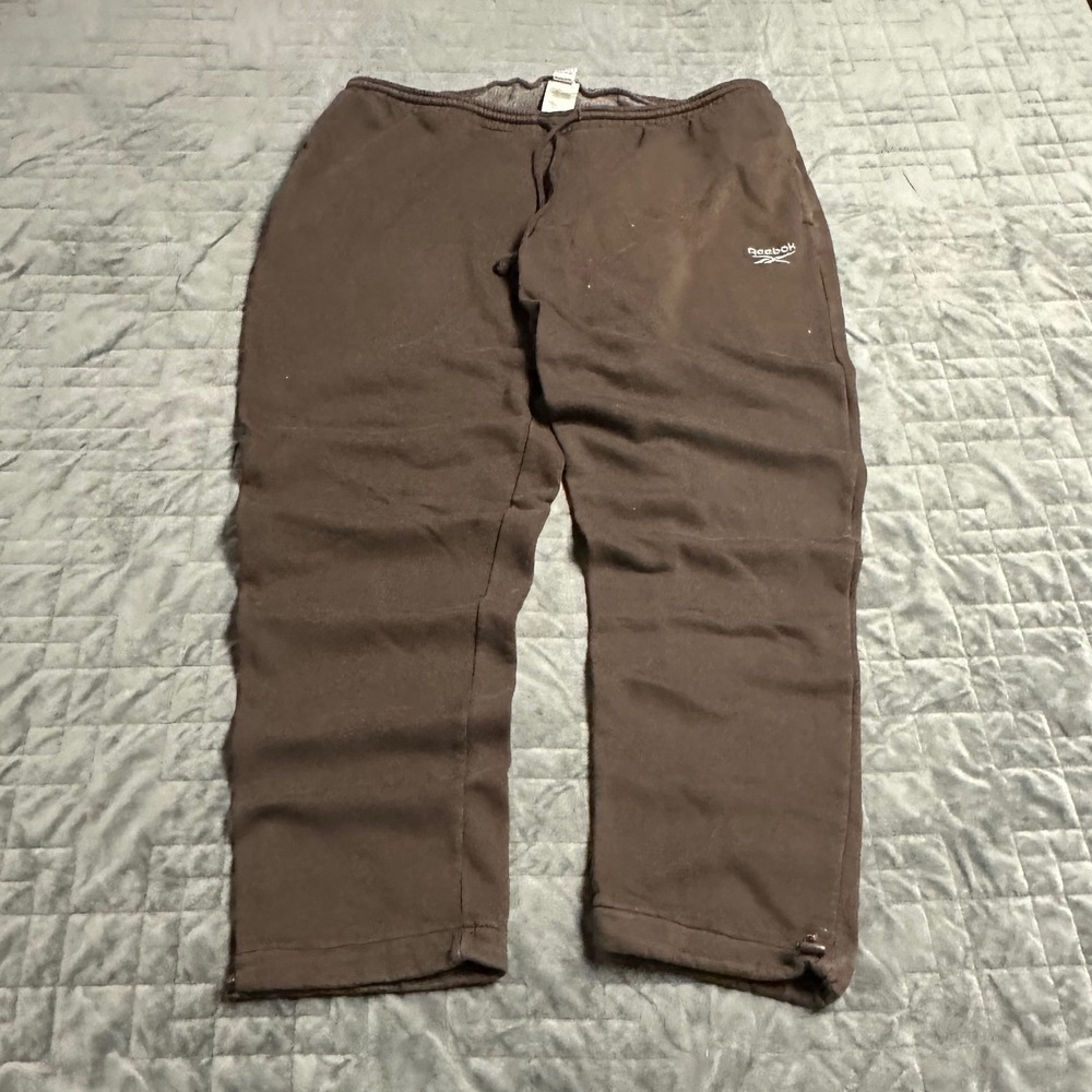 Vintage 90s y2k Reebok Baggy Wide Legged Brown Sweatpants